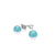 Sterling Silver Key with Blue Agate Cabochons