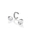 Sterling Silver Letter C with White Topaz Cabochons
