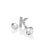 Sterling Silver Letter 'K' with White Topaz Cabochons