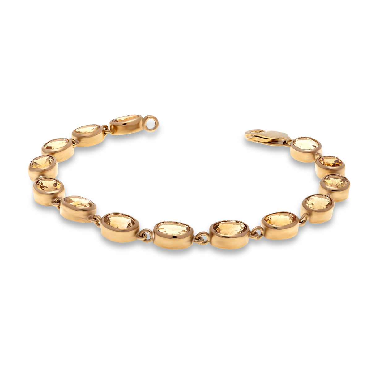 9ct Yellow Gold Yellow Citrine Bracelet