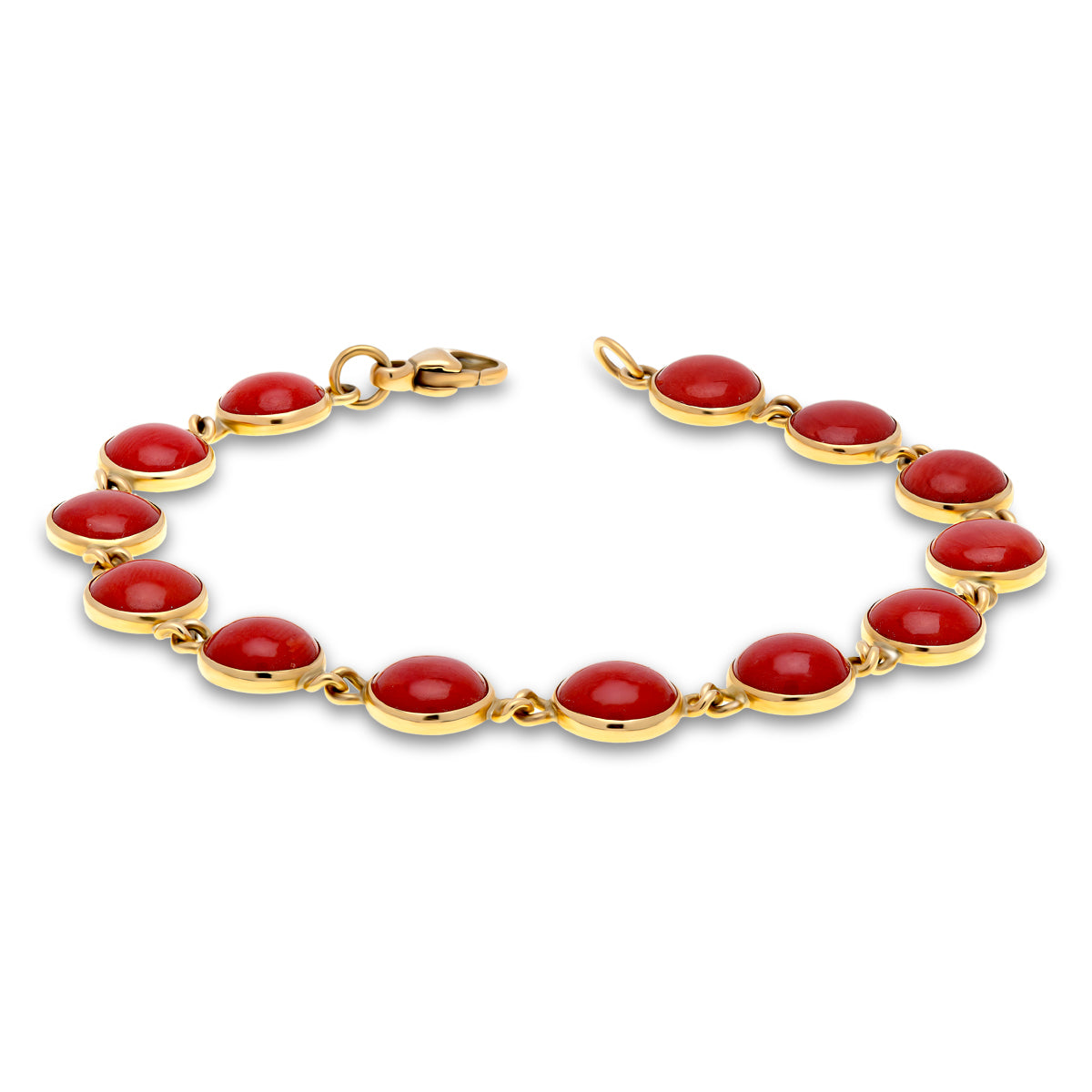 18ct Yellow Gold Coral Bracelet