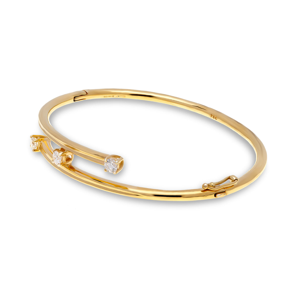 18ct Yellow Gold Diamond Bangle