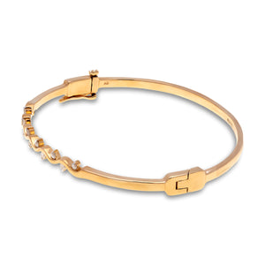 9ct Yellow Gold Diamond Bangle