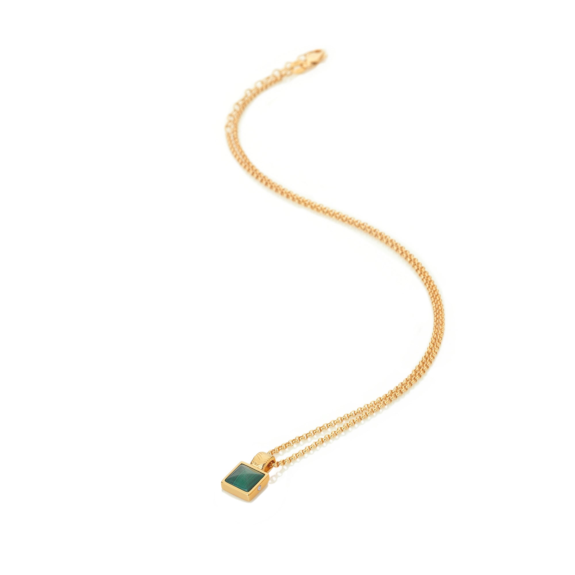 HD X JJ Revive Malachite Square Pendant