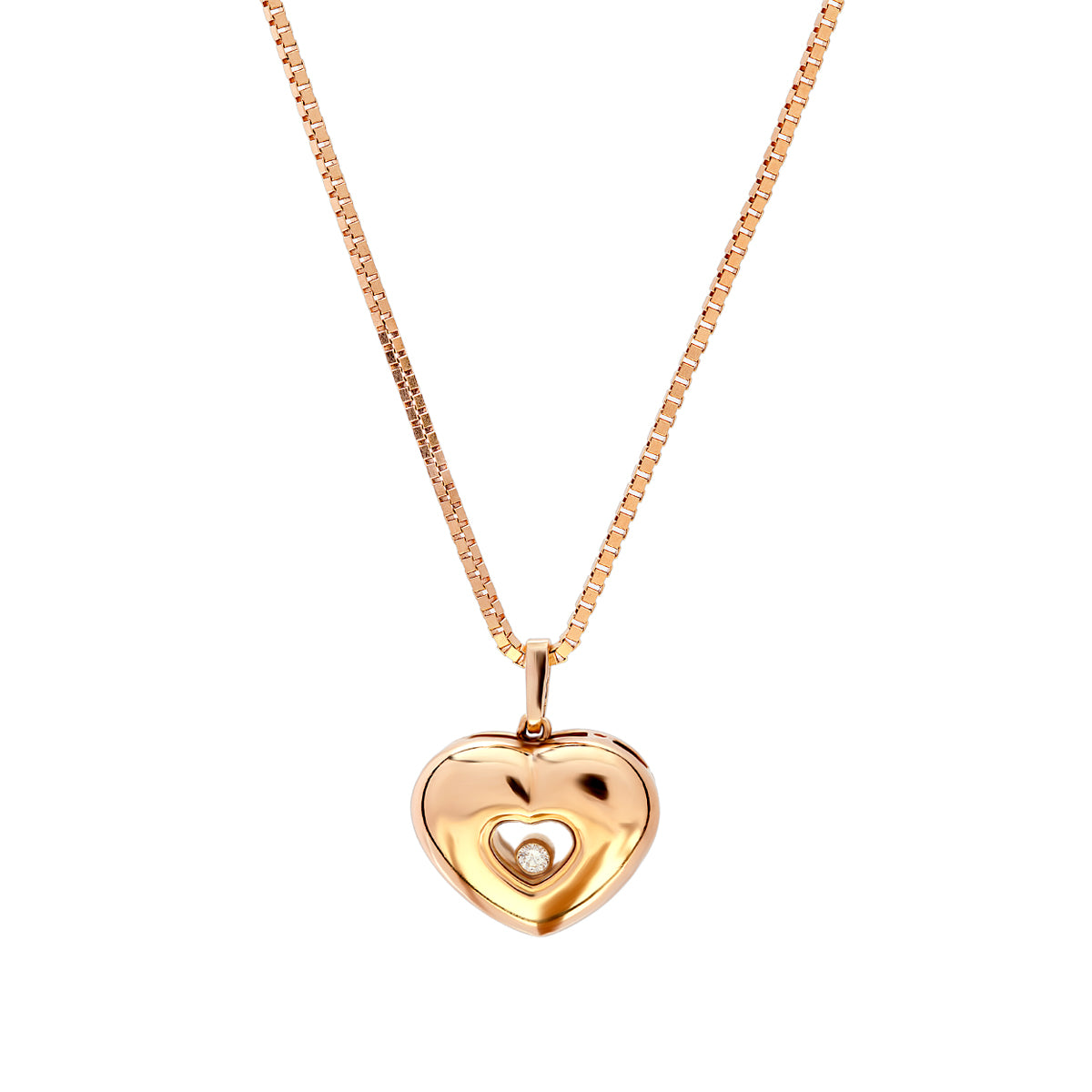 18ct Yellow gold Chopard Happy Diamond Necklace