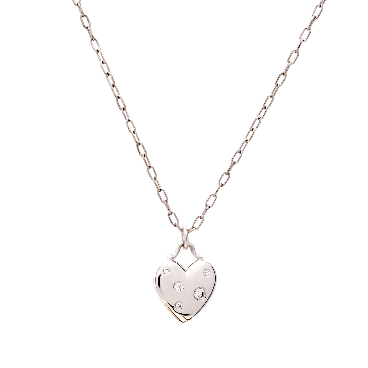 18ct White gold Tiffany & Co Etoile heart necklace