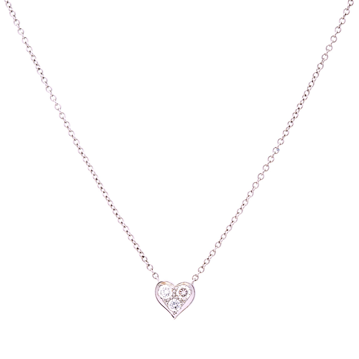Platinum Tiffany & Co Diamond heart necklace