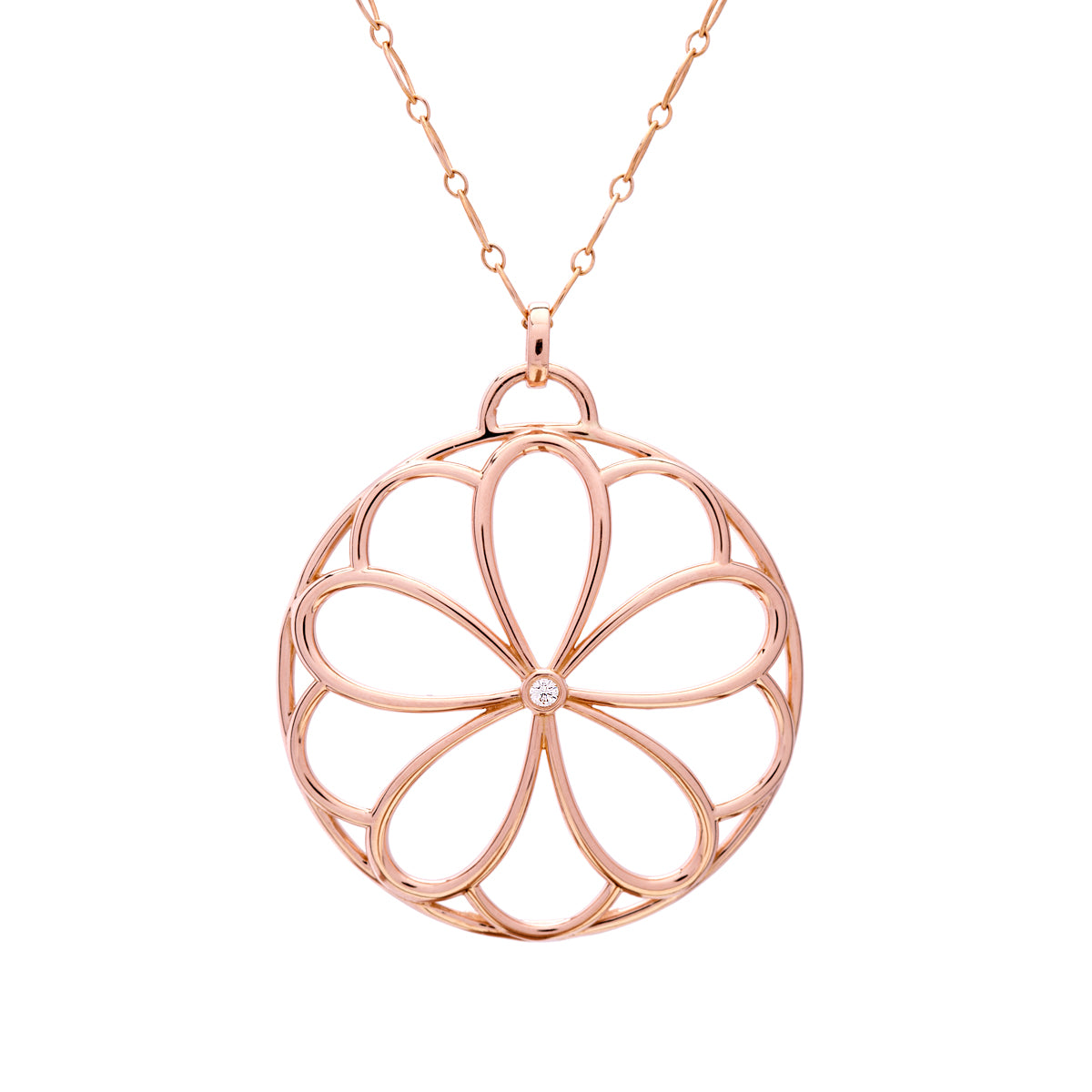 18ct Yellow gold Tiffany & Co Large garden flower medallion diamond necklace